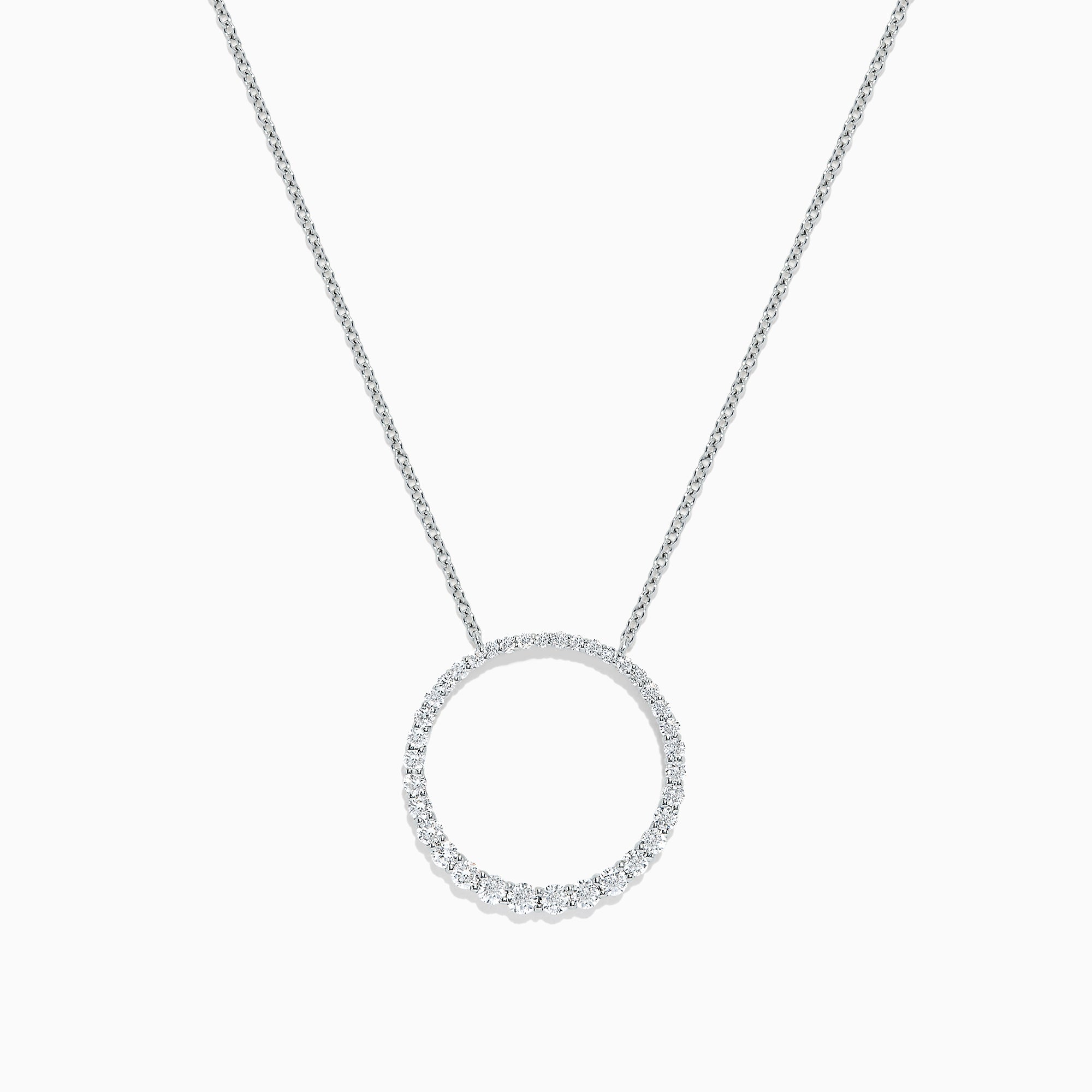 pave diamond circle pendant