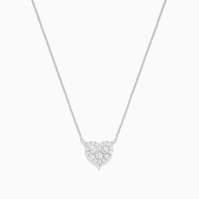 EFFY Collection EFFY® Multi-Gemstone (3-3/4 ct. t.w.) & Diamond (1/3 ct.  t.w.) Heart Cluster 18