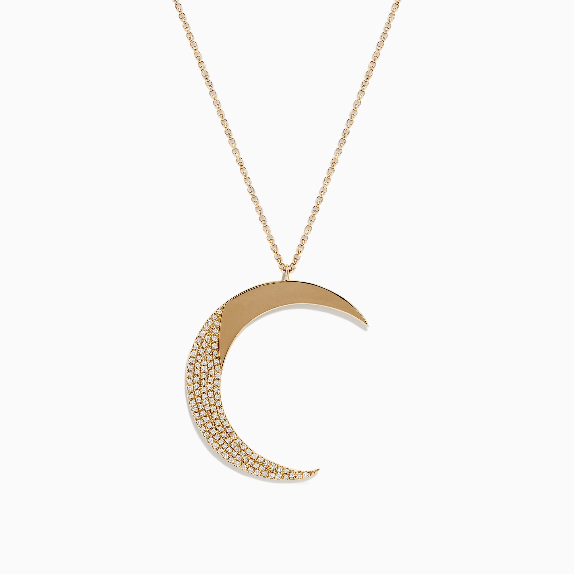 14k moon pendant