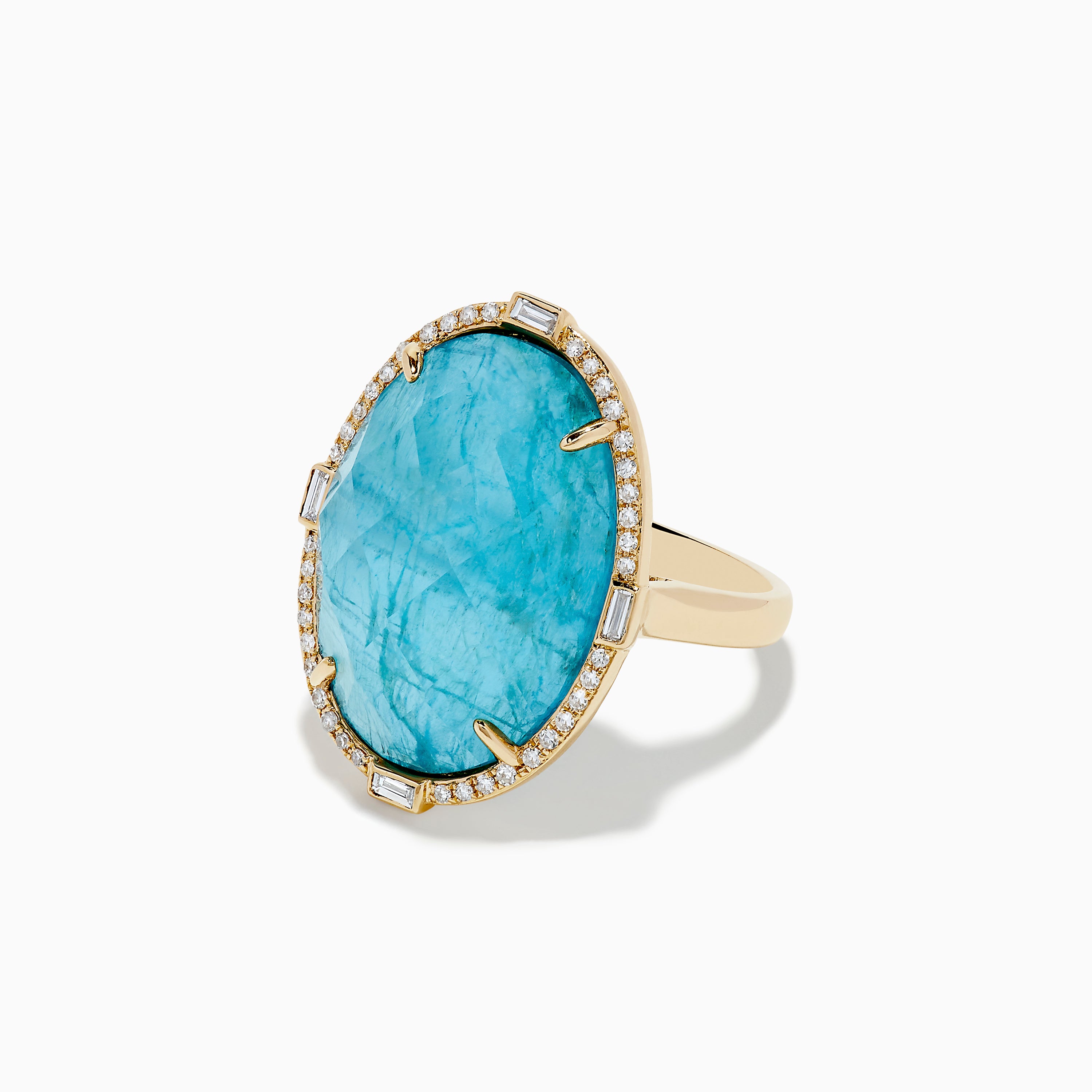 Effy 14K Yellow Gold Apatite and Diamond Ring | effyjewelry.com