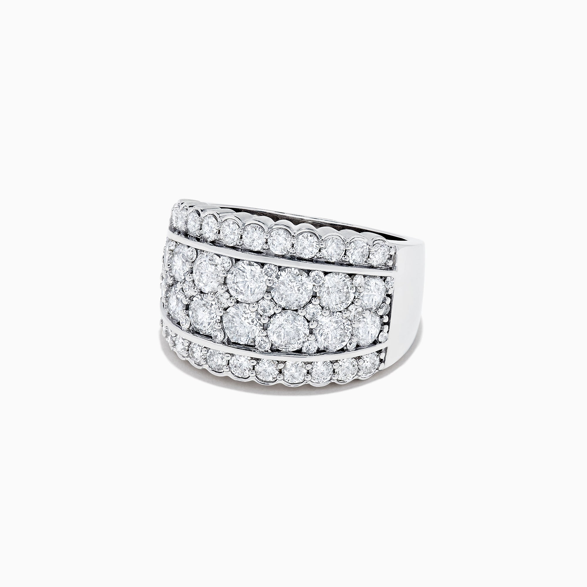 Effy Pave Classica 14K White Gold Diamond Wide Band Ring, 1.54 TCW ...