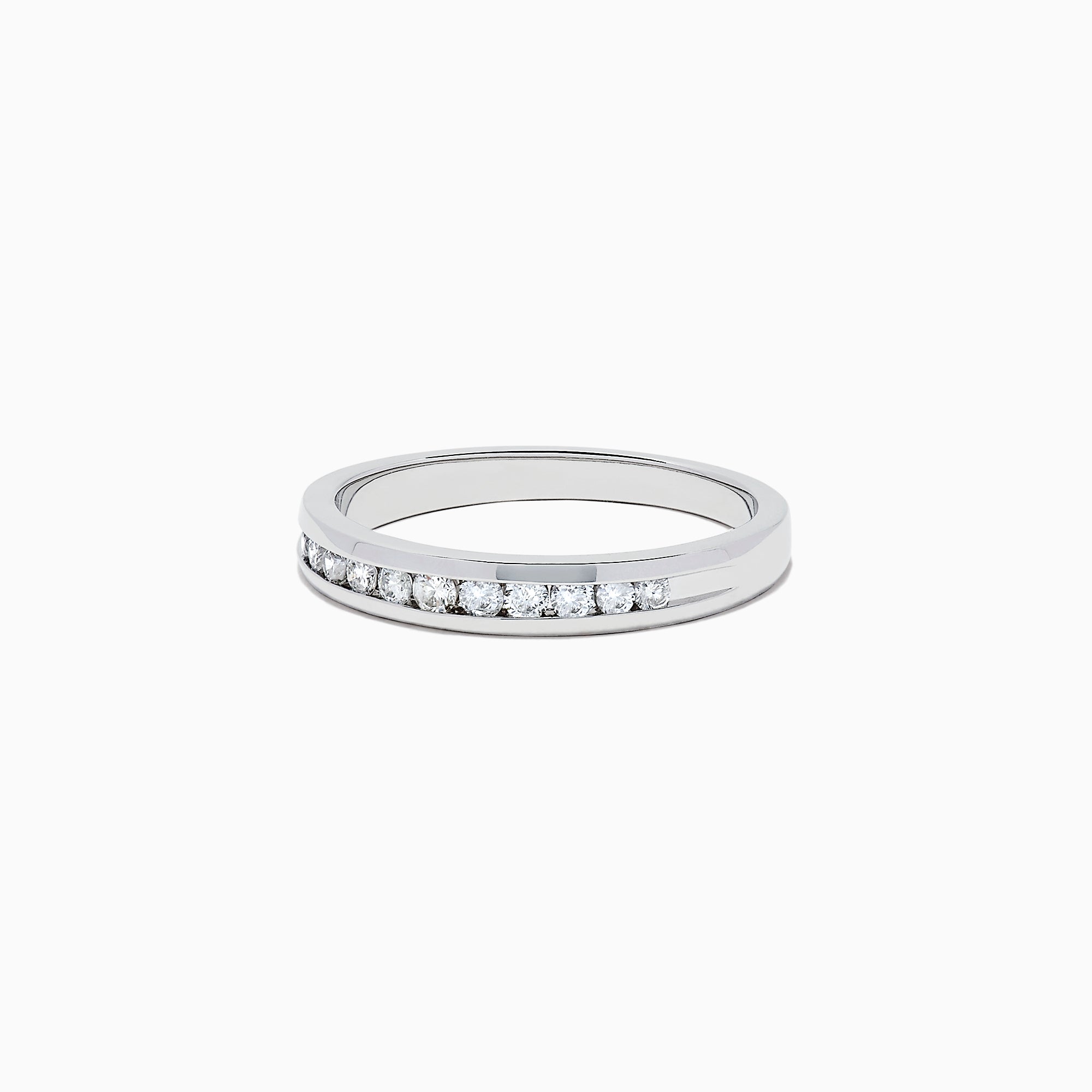 Effy Bridal 14K White Gold Channel Set Diamond Band, 0.24 TCW ...