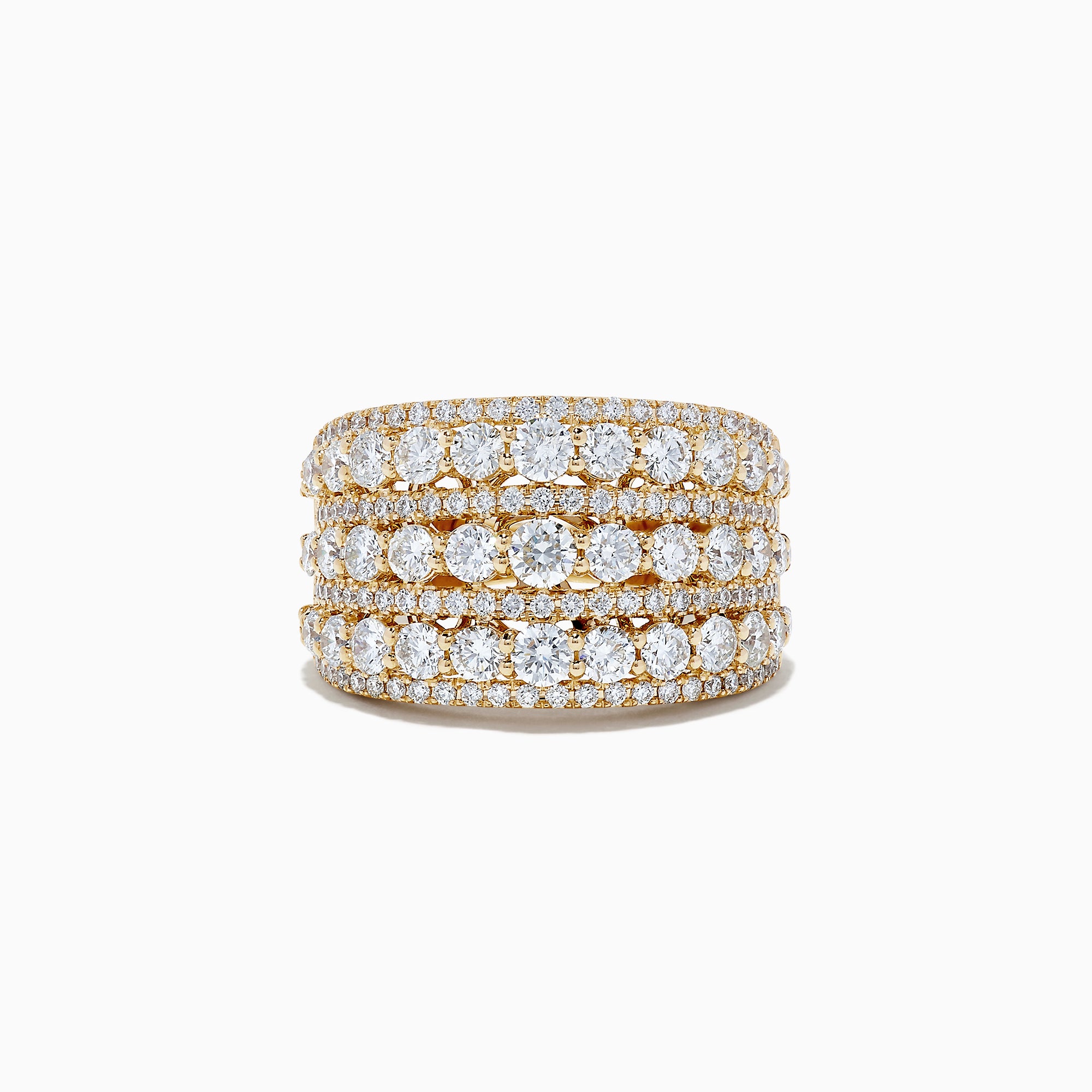 Effy D'Oro 14K Yellow Gold Diamond Wide Band Ring, 2.92 TCW ...