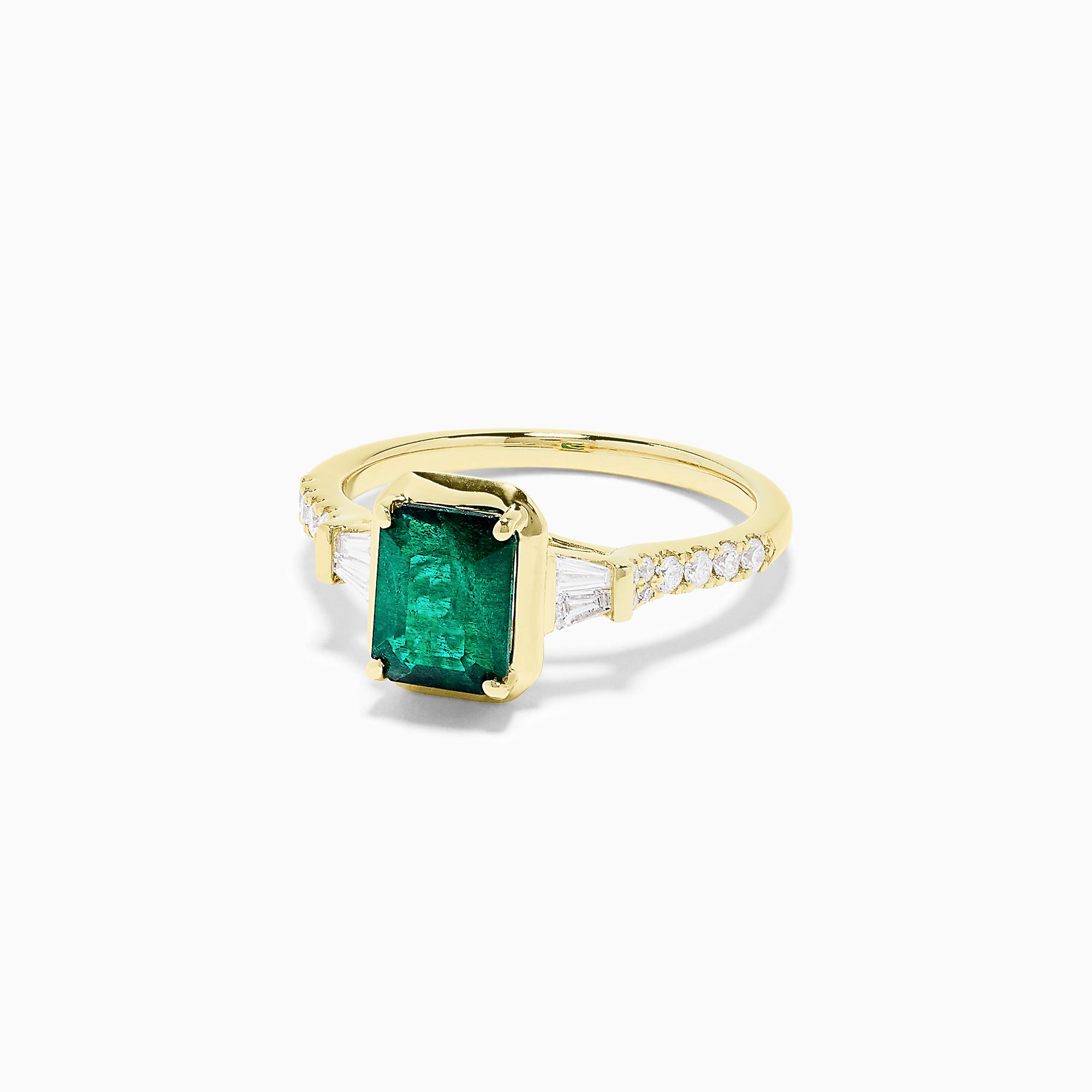 Effy 14K Yellow Gold Emerald and Diamond Ring, 1.66 TCW | effyjewelry.com