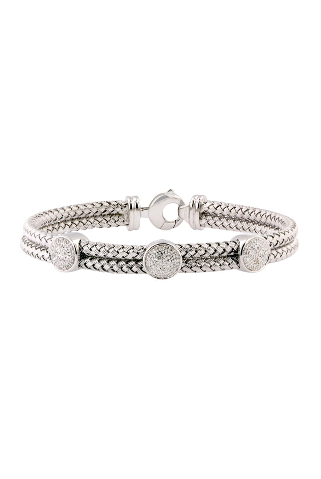 Effy 925 Sterling Silver and Diamond Bracelet, .12 TCW | effyjewelry.com