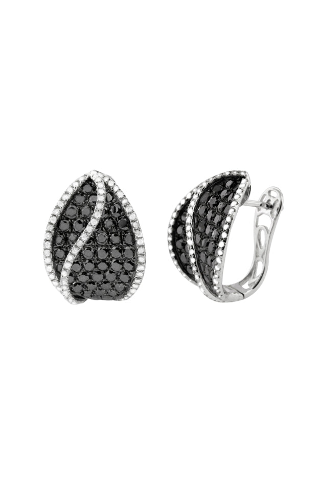 Effy 14K White Gold Black and White Diamond Earrings, 3.42 TCW ...