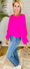 PARADISE PRETTY PUFF TOP/ AVAILABLE IN 3 COLORS