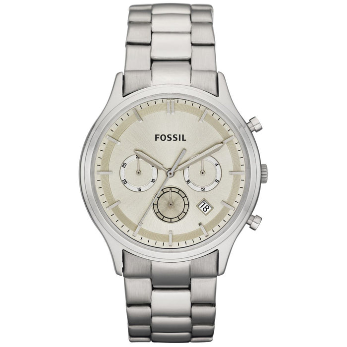 Fossil Ansel Beige Stainless Steel Watch (FS4669) Men — Rafaelos