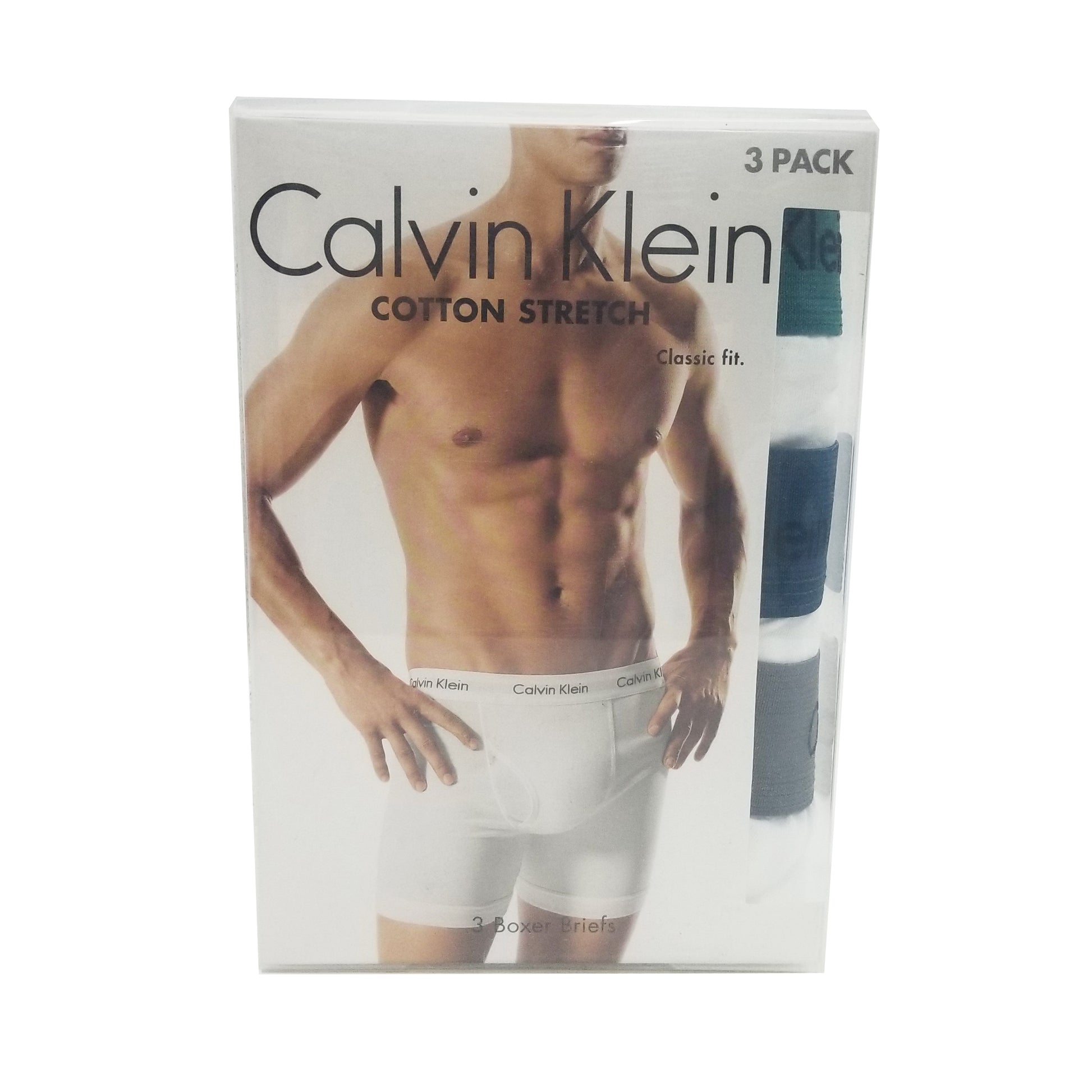 Calvin Klein Cotton Stretch Boxer Brief 3-Pack Black/Blue/Cobalt