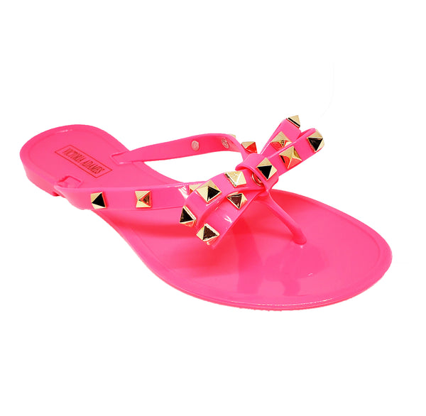 pink jelly flip flops