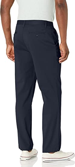 Buy Nautica Mens Classic Fit Flat Front Stretch Solid Chino Deck Pant  True Navy 33W 34L at Amazonin