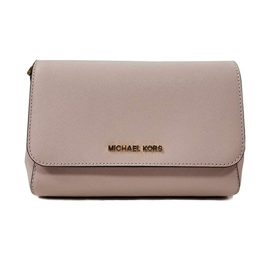 NWT MICHAEL KORS LARGE VANILLA/SOFT PINK KIMBERLY 3 IN 1 TOTE CROSSBODY  CLUTCH