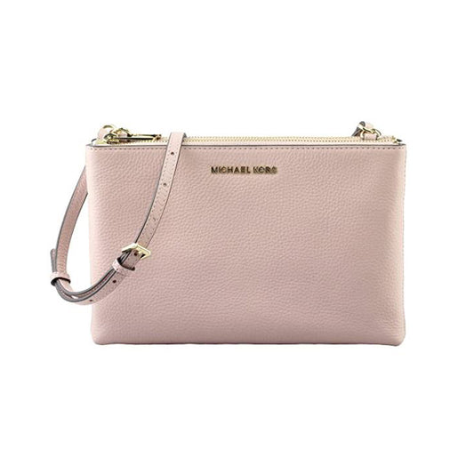 Michael Kors Jet Set Small Logo Smartphone Convertible Crossbody Bag  (VAN/SFTPINK EMB): Handbags