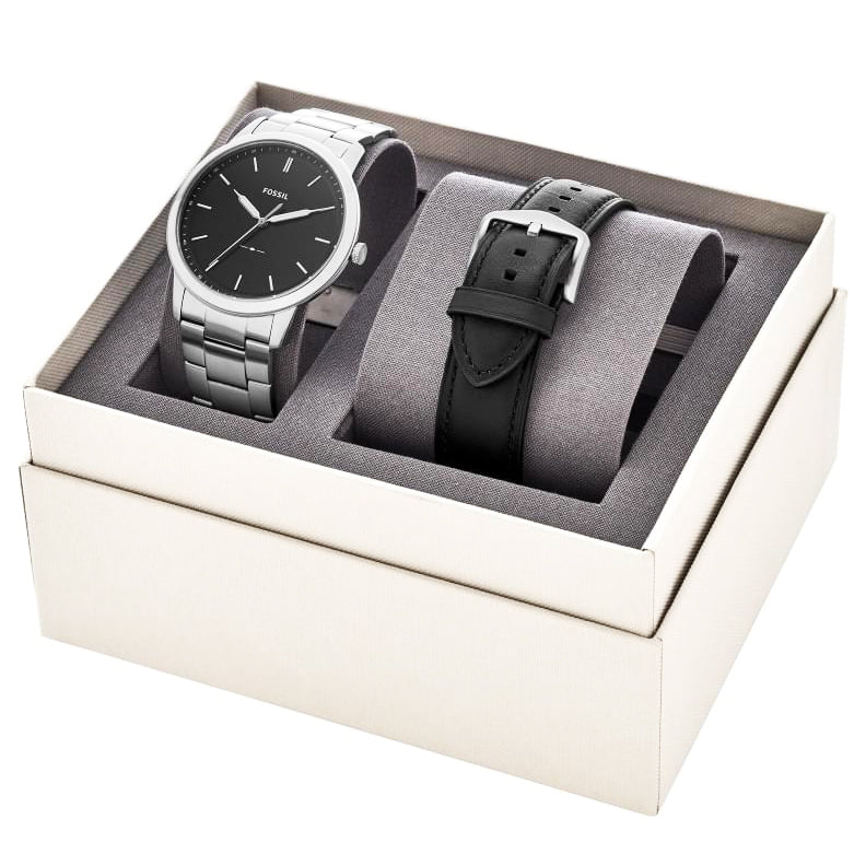 Fossil The Minimalist Three-Hand Smoke Stainless Steel Watch