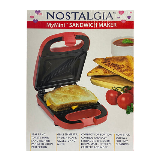 Nostalgia Mflpwf5rd MyMini Flip Belgian Waffle Maker, Red