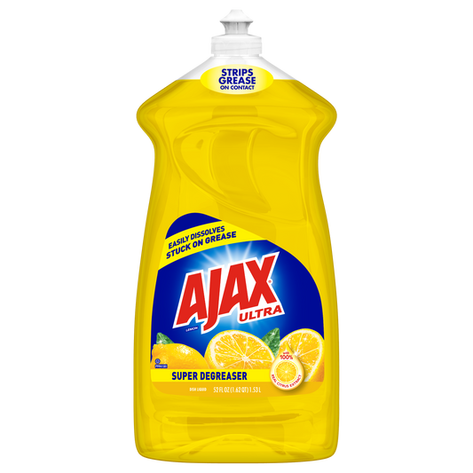 Ajax Ultra Dish Liquid/Hand Soap, Orange, Triple Action - 52 fl oz