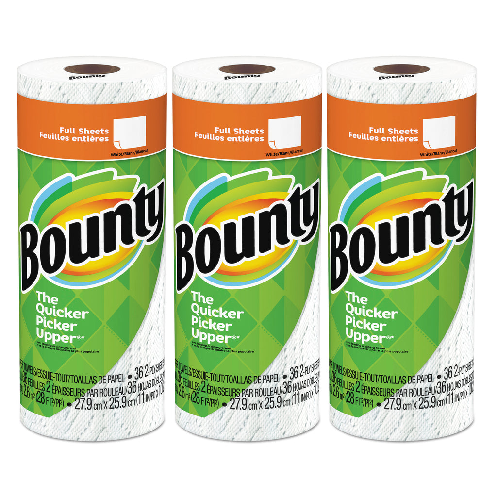 Bounty 36 sheets, White Paper Towels (Pack of 3 Rolls) Rafaelos