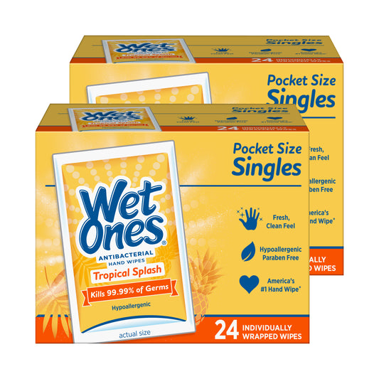 Wet Ones Big Ones Antibacterial Hand Wipes, 65 ct.