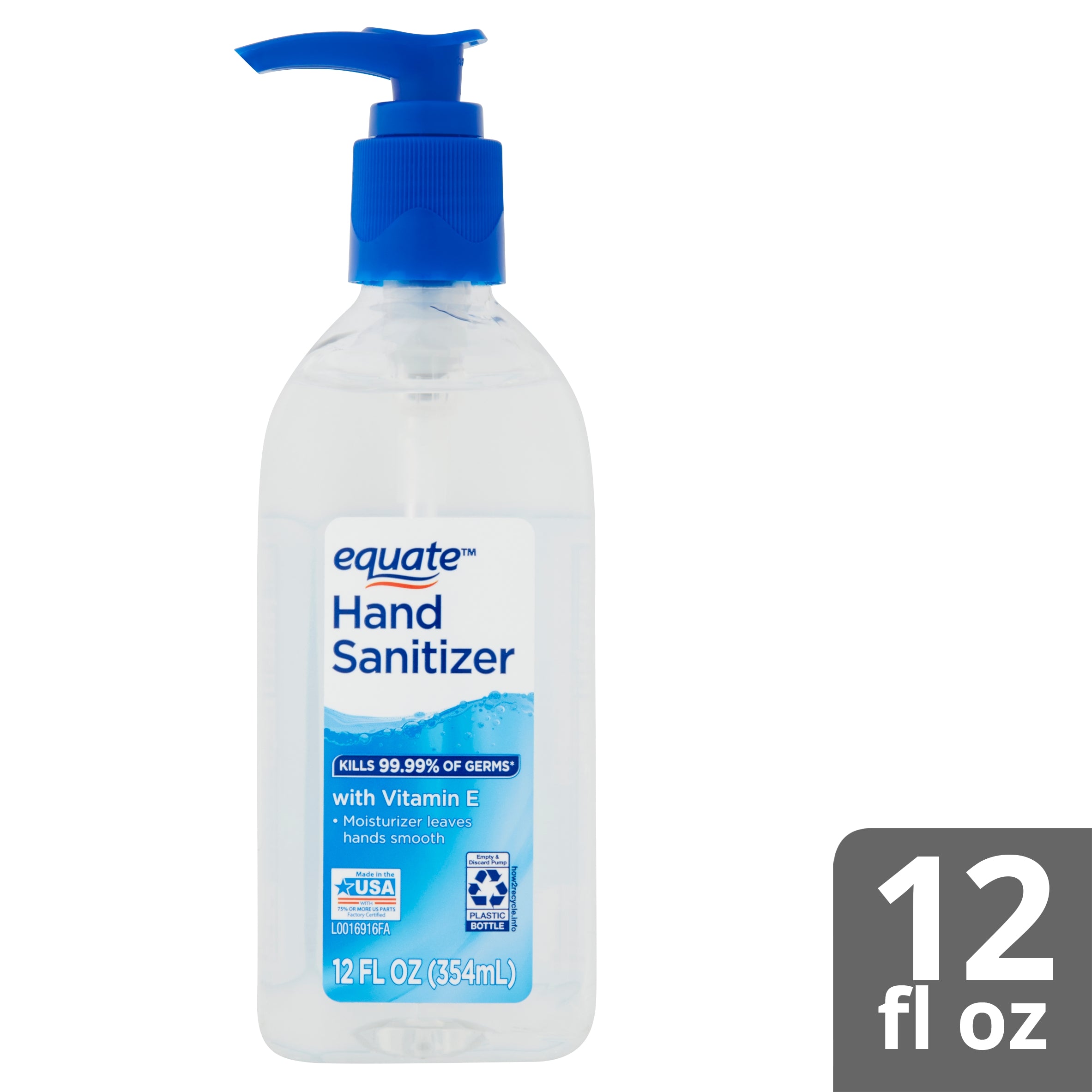 Equate Moisturizing Hand Sanitizer 12 Fl. Oz. (2 Pack) Rafaelos