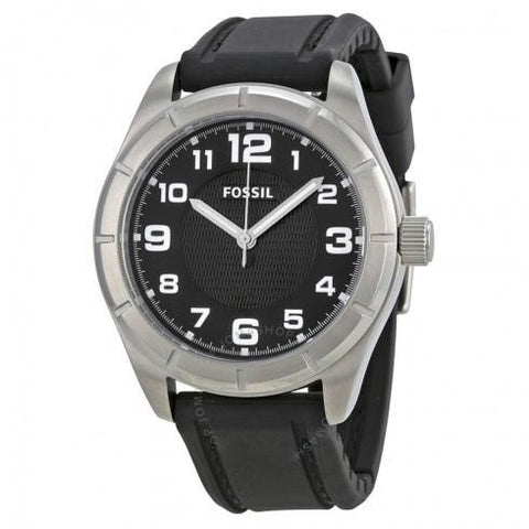 fossil black silicone strap