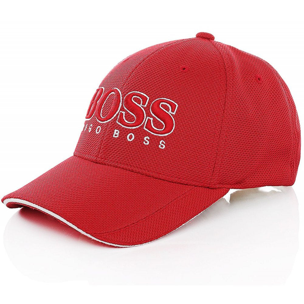 red hugo boss hat