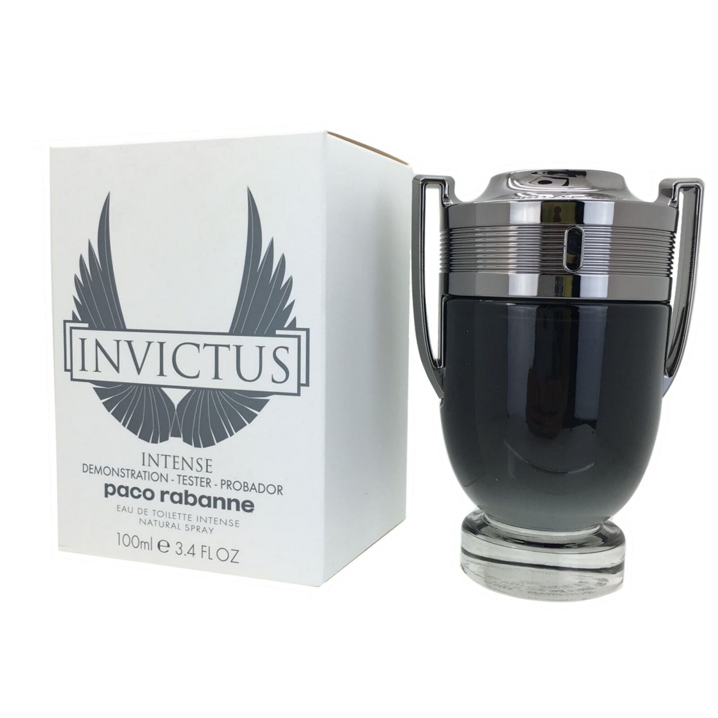 Paco Rabanne Invictus Intense EDT 3.4 oz 100 ml Men TESTER in white bo ...