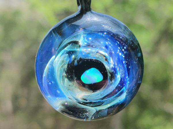 deepspace pendant with cremation ash