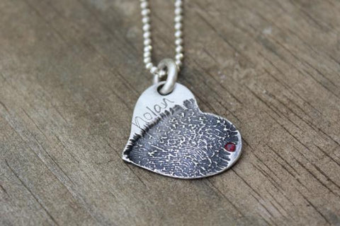 fingerprint memorial jewelry