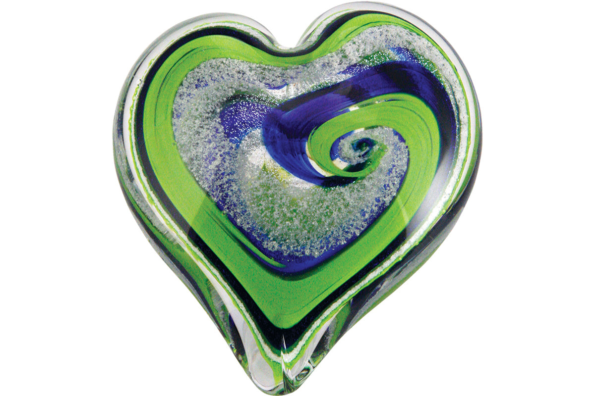 Blue Mint Giant Heart With Cremains By Ted 259 00 Ashes In Glass