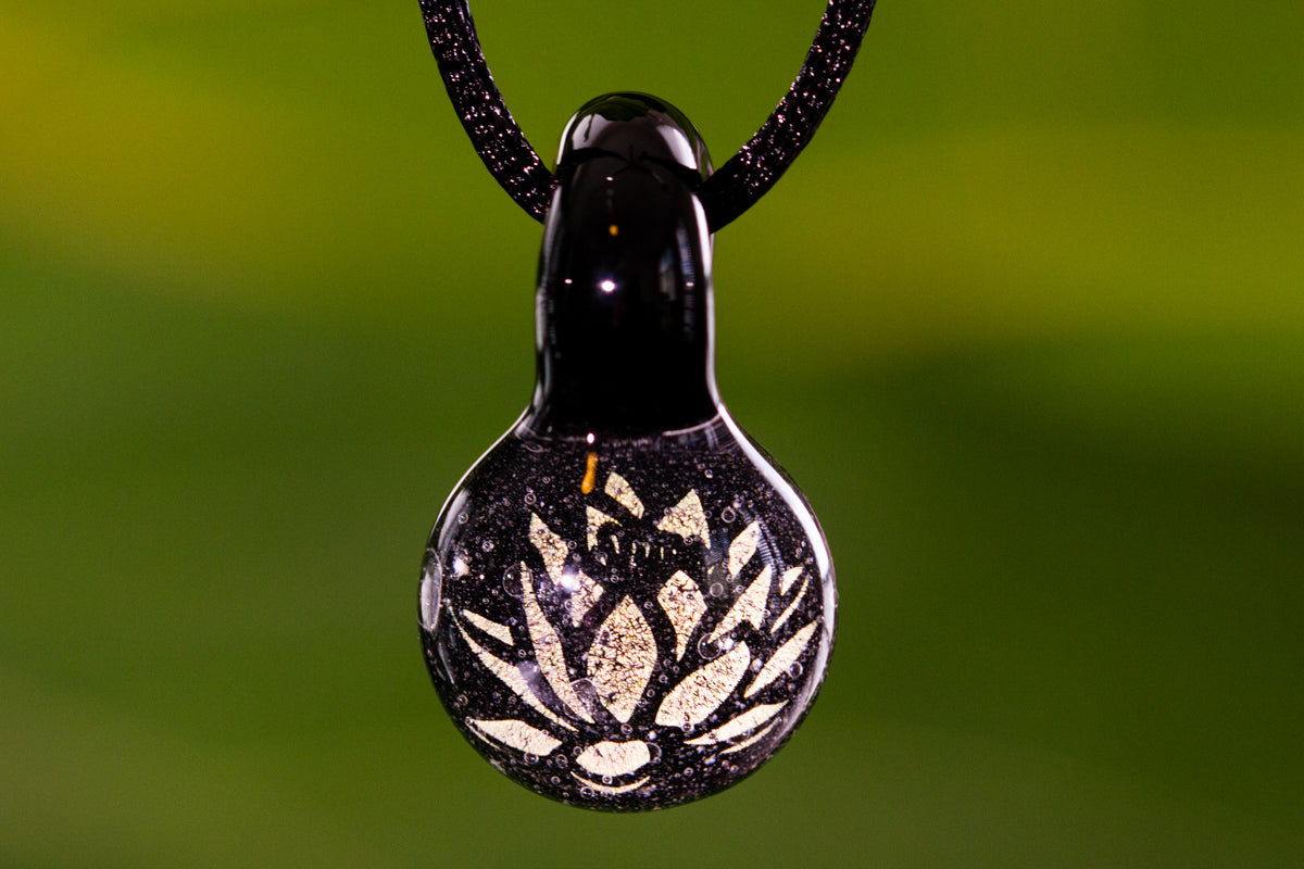 Lotus Flower Hologram Pendant with Infused Cremation Ash