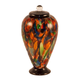 Autumn Deco Handblown Glass Urn