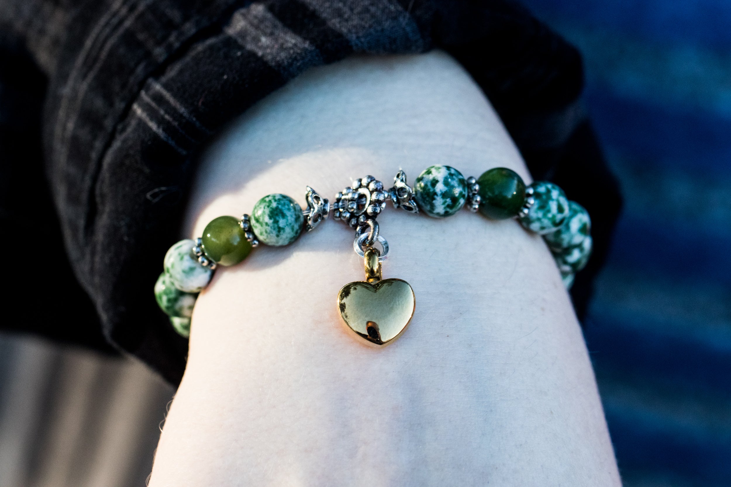 Healing Bracelet with Heart Keepsake Urn Charm - Spirit Pieces product image