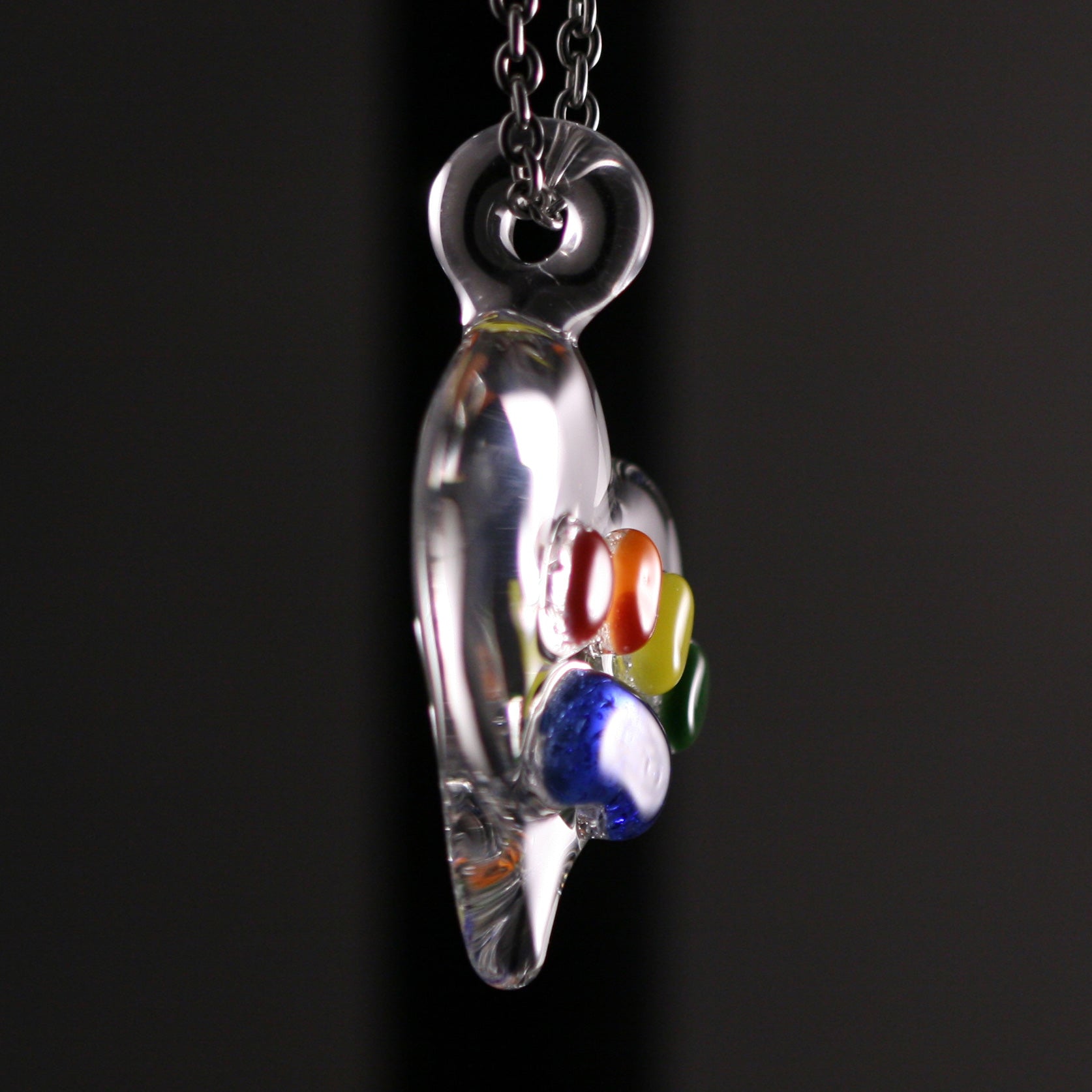 Rainbow's Bridge Necklace with 8 Ash Infused Beads | Memorial Jewelry 24