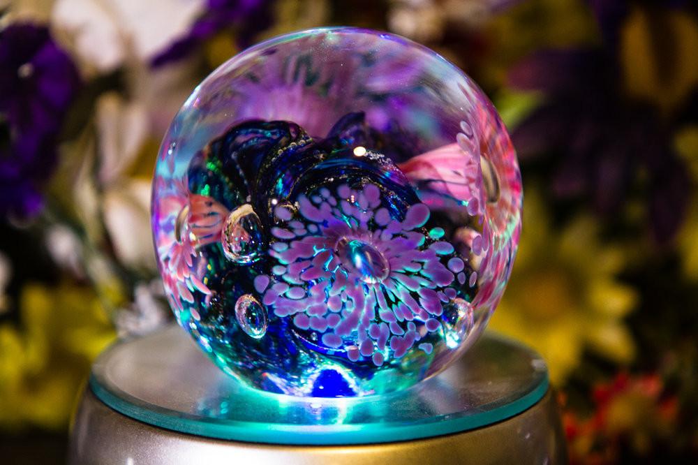 Memorial Glass - Flower Globe or Paperweight – Rosetree Blown