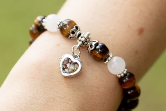Silver Bracelet for Cremation Ashes Charms or Beads | Legendurn.com