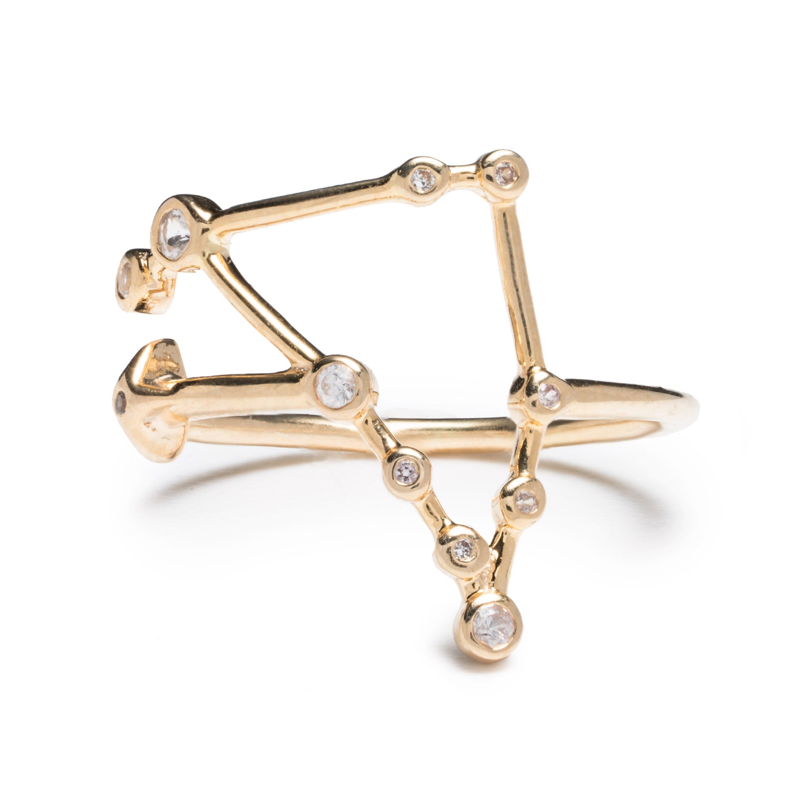 Zodiacs 14k & Diamond Capricorn + Earth Ring