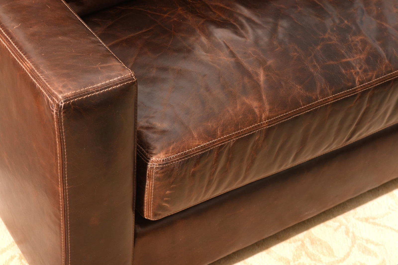 ralph lauren leather sectional