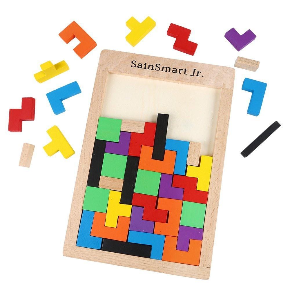 Puzzle Tangram Jigsaw Wooden Tetris 