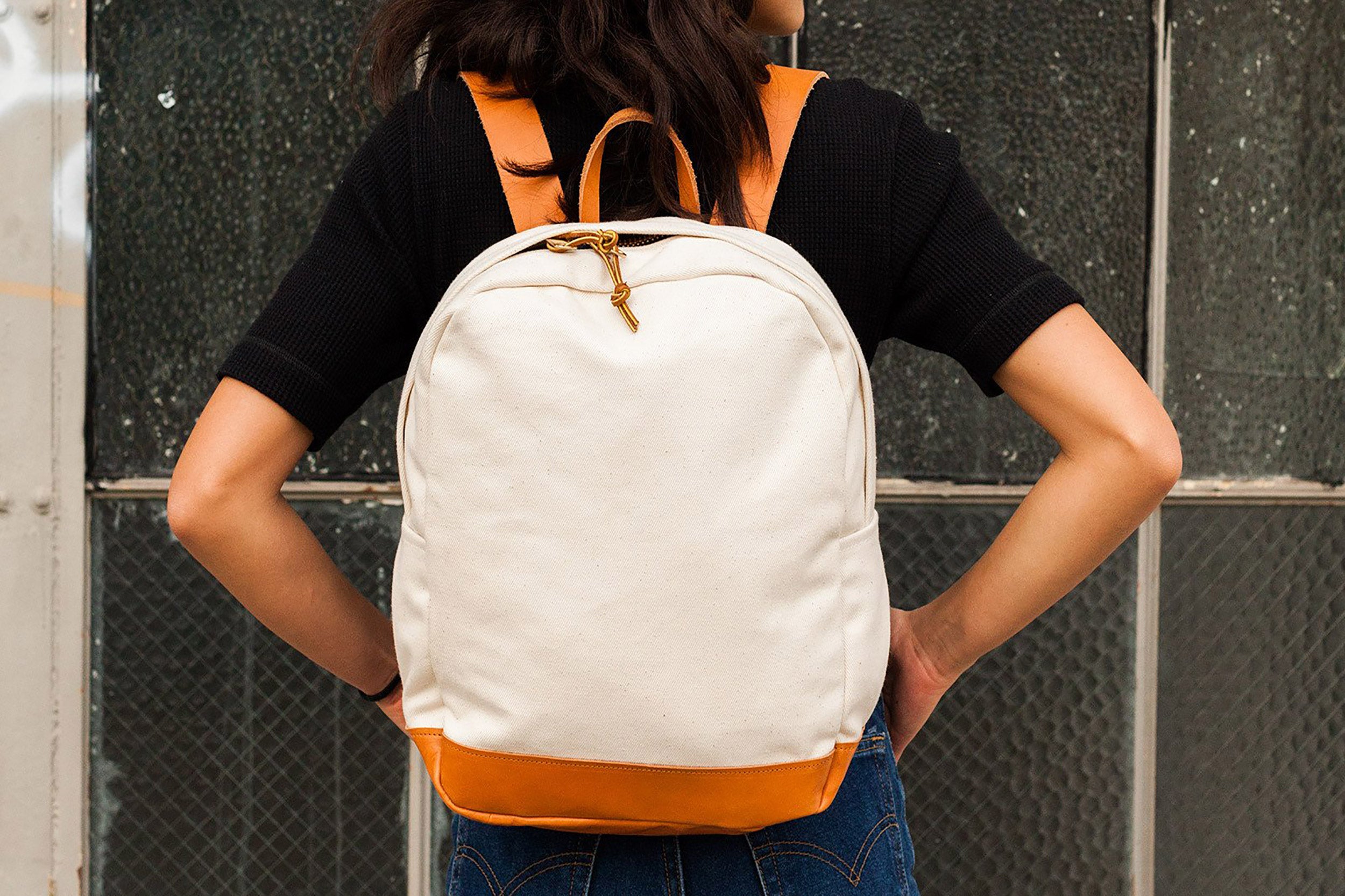 Joshu + Vela-Zip Backpack // Tan Wax