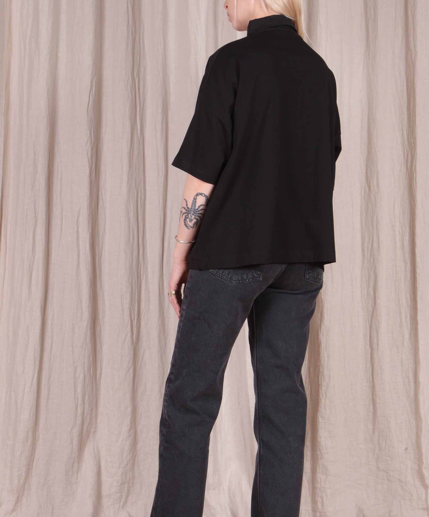 Beaumont Organic-Naomi-May Cotton + Linen Shirt // Black