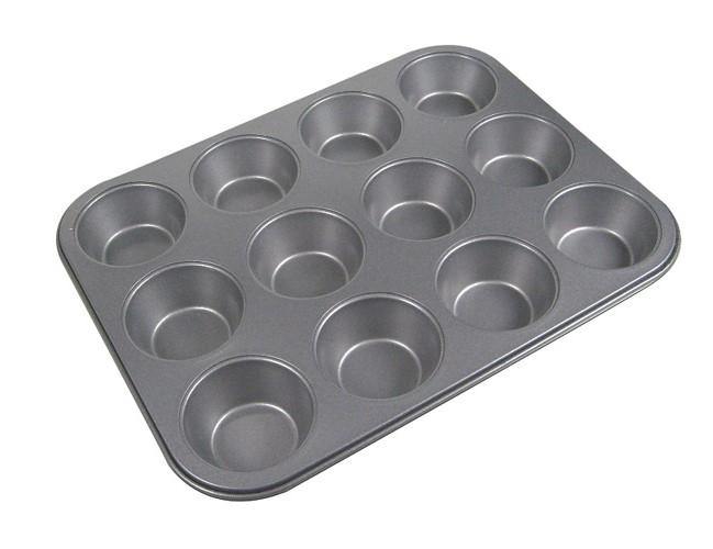 Fox Run Muffin and Cupcake Pan, Micro, Extra Small 6 Cup, Stainless Steel