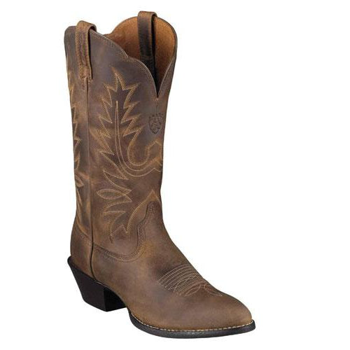 Ariat Ladies “Heritage Western R-Toe” Cowboy Boots - Distressed Brown ...