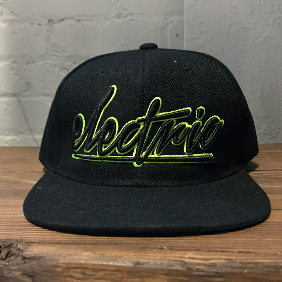 electric snapback hat