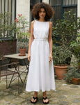 Cutout Linen Summer Dress