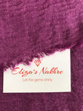 Very soft wrinkled Viscose Maxi hijab cotton wrap in a solid Purple