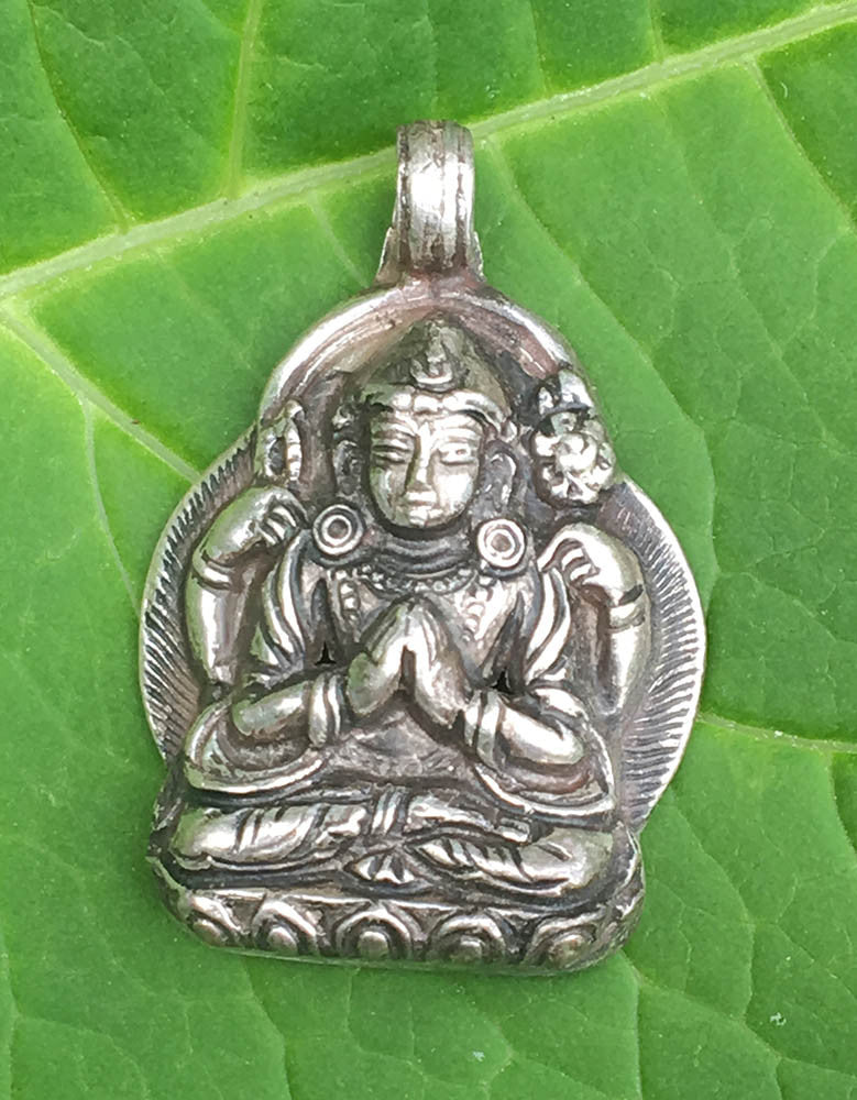 Chenrezig Silver Pendant #24 | Potala Gate