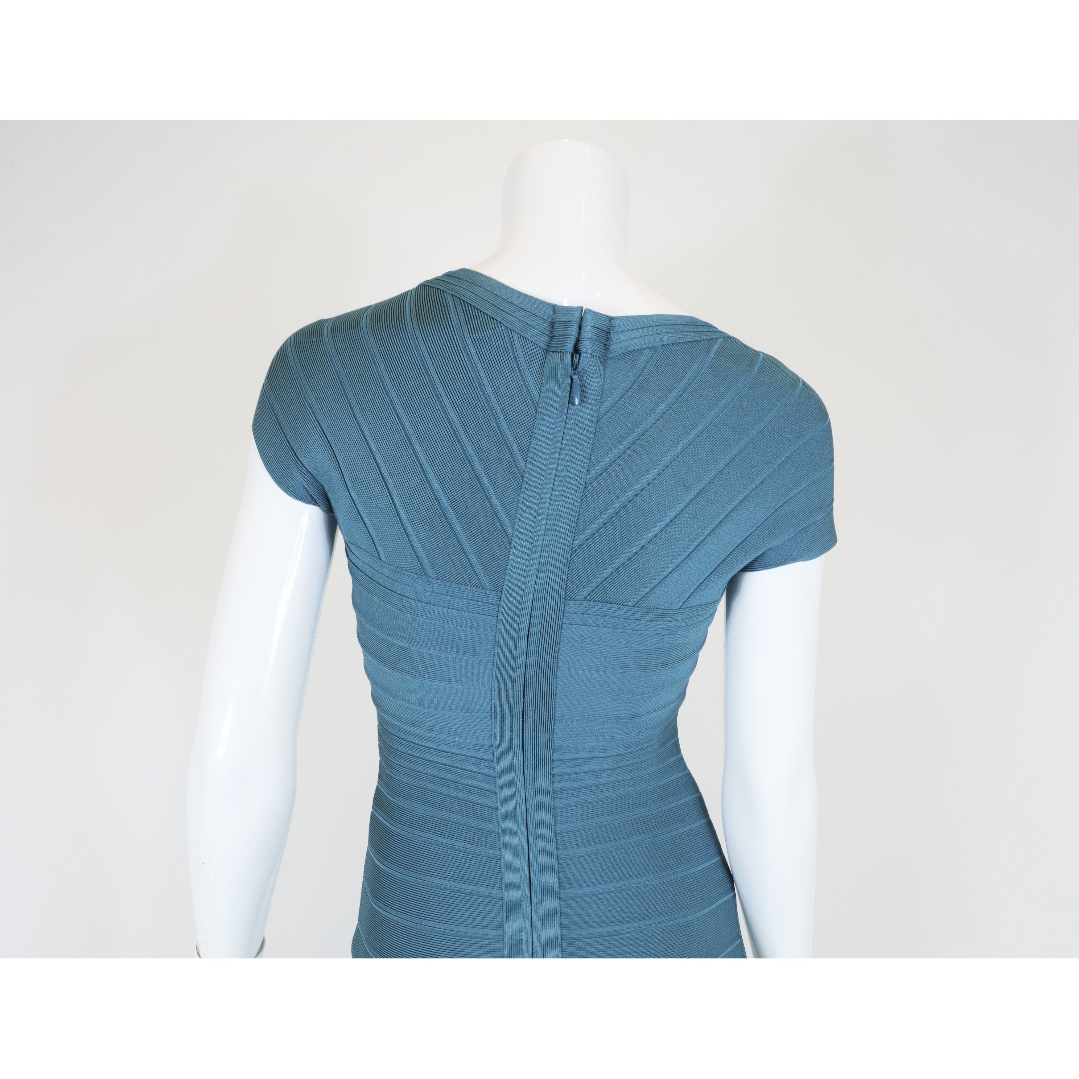 Women's Herve Leger Size XS Teal Dress