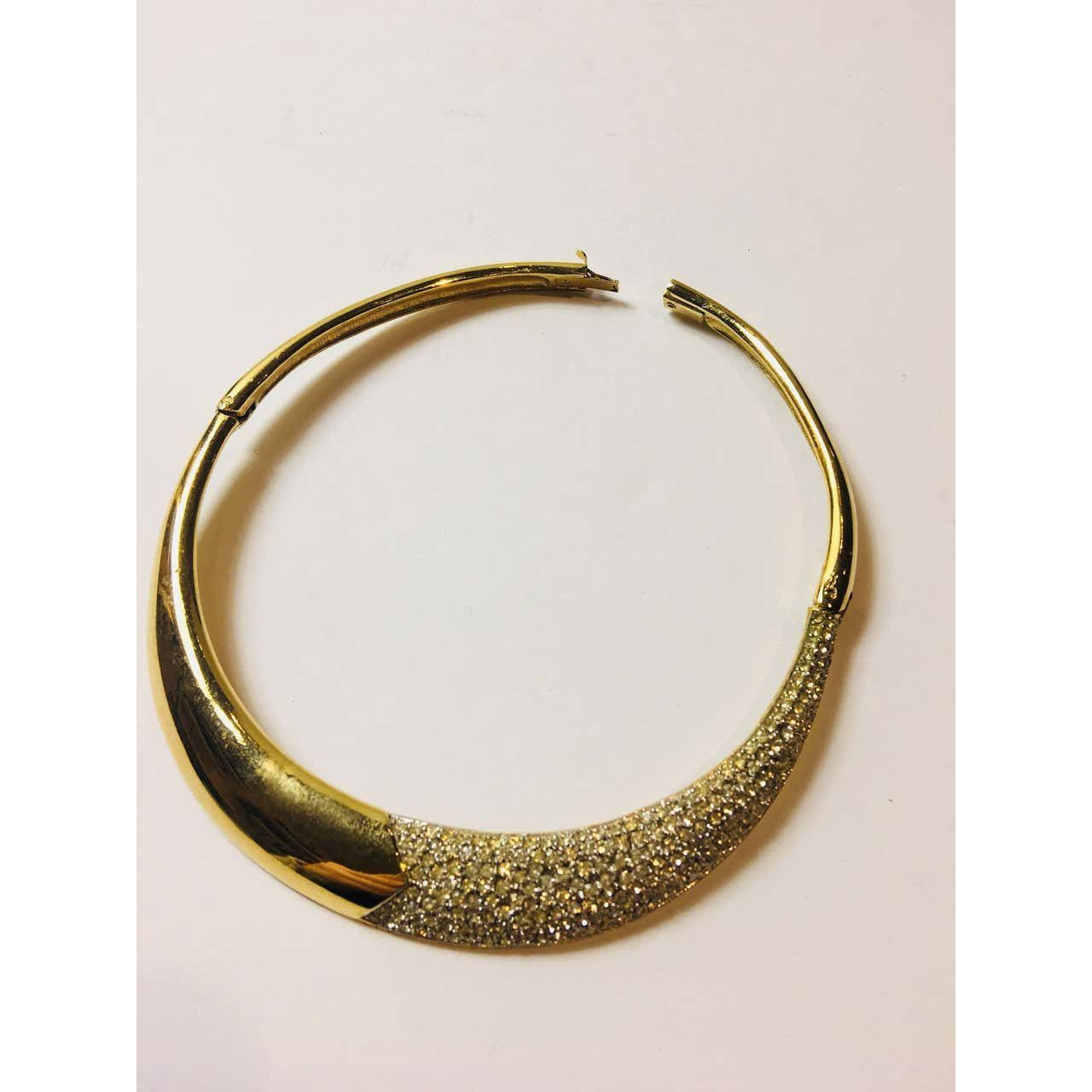 Lanvin Gold Crystal Collar