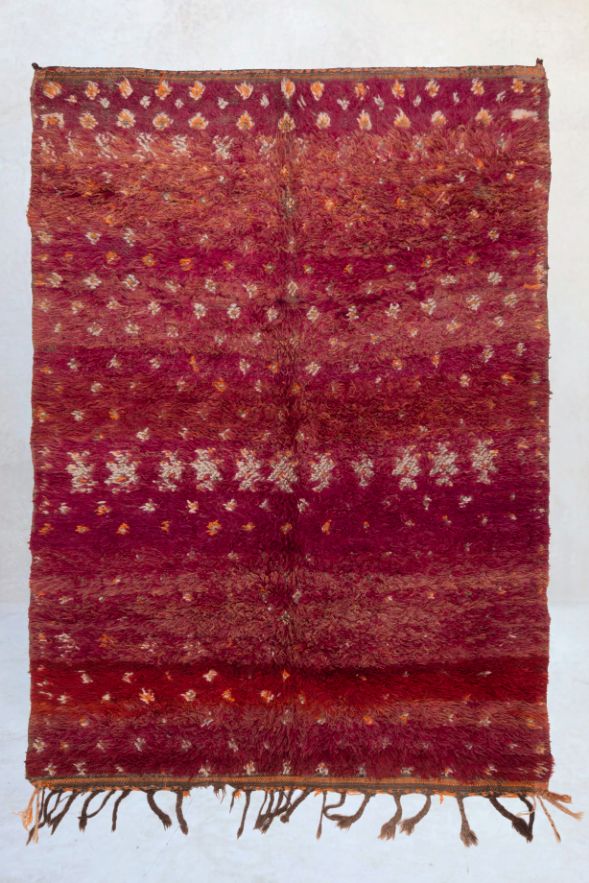 BENI MGUILD 288 - Beni ourain, vintage moroccan rug, beni mguild, custom rug - the gardener's house