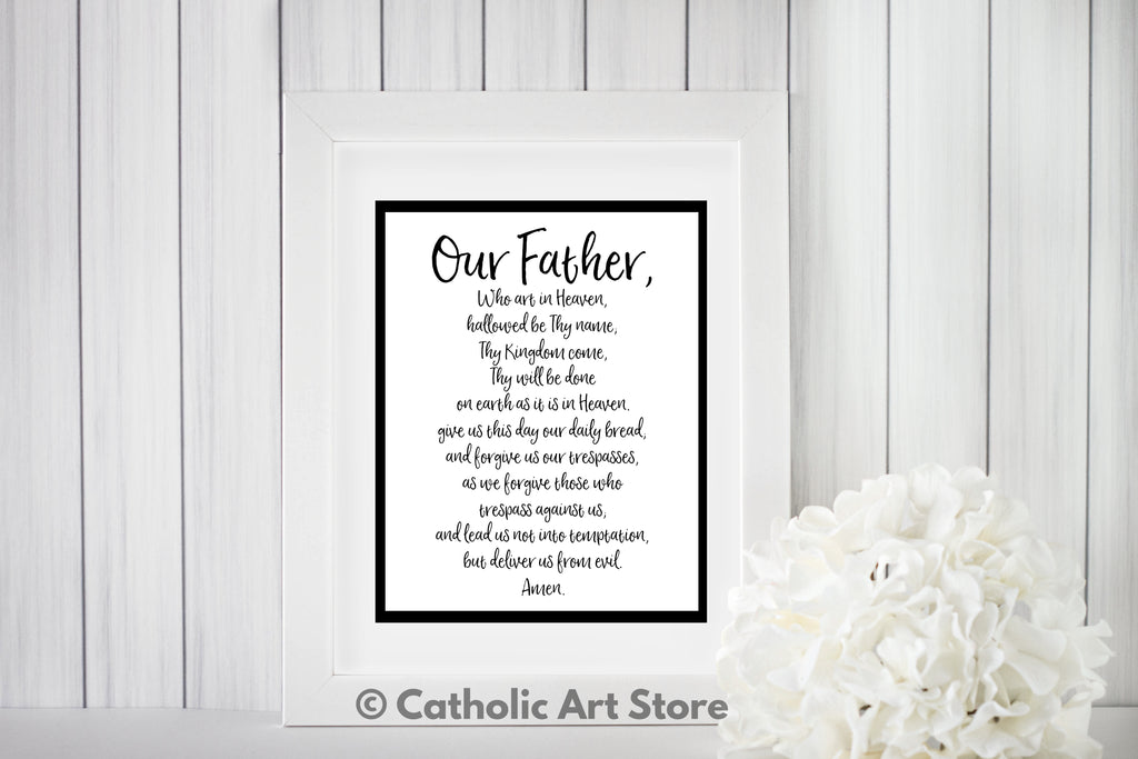 our father hail mary glory be printable 3 prayer
